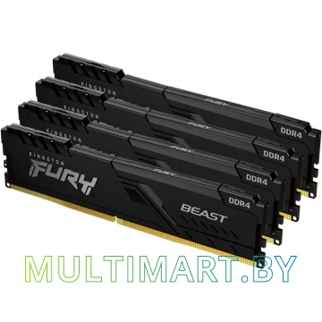 Оперативная память Kingston FURY Beast 4x8GB DDR4 PC4-25600 (KF432C16BBK4/32)